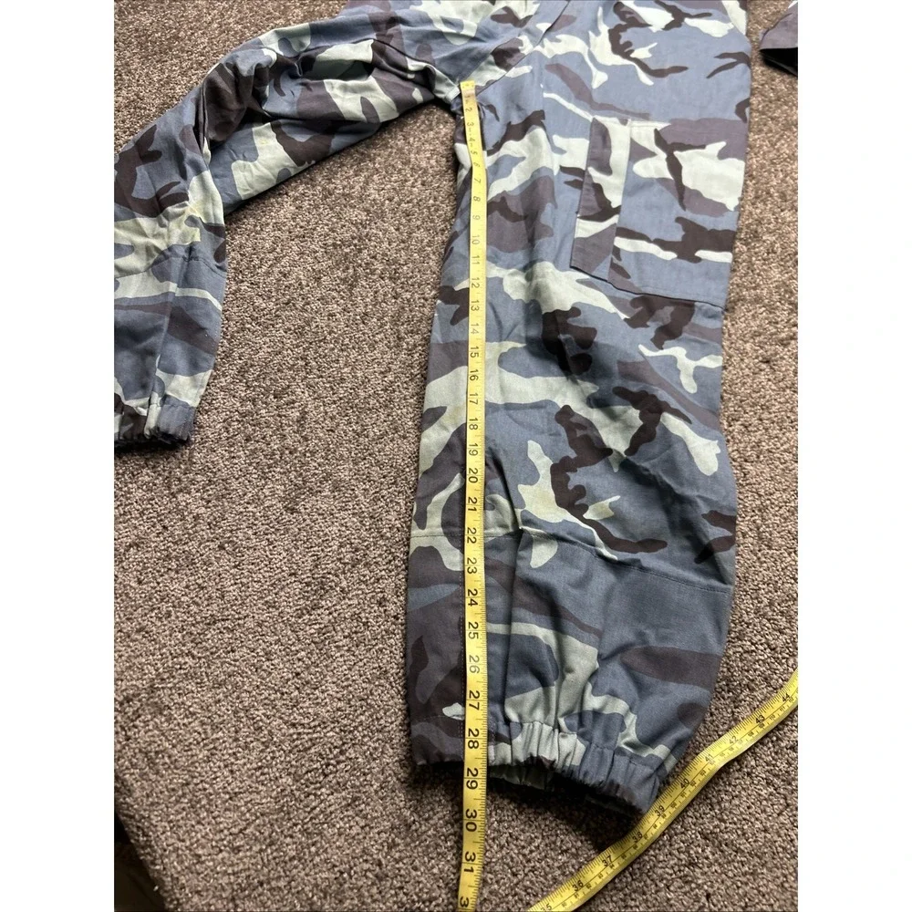 Flight Line Aviation Suit Coverall Mens Large Blue Camouflage Military Navy